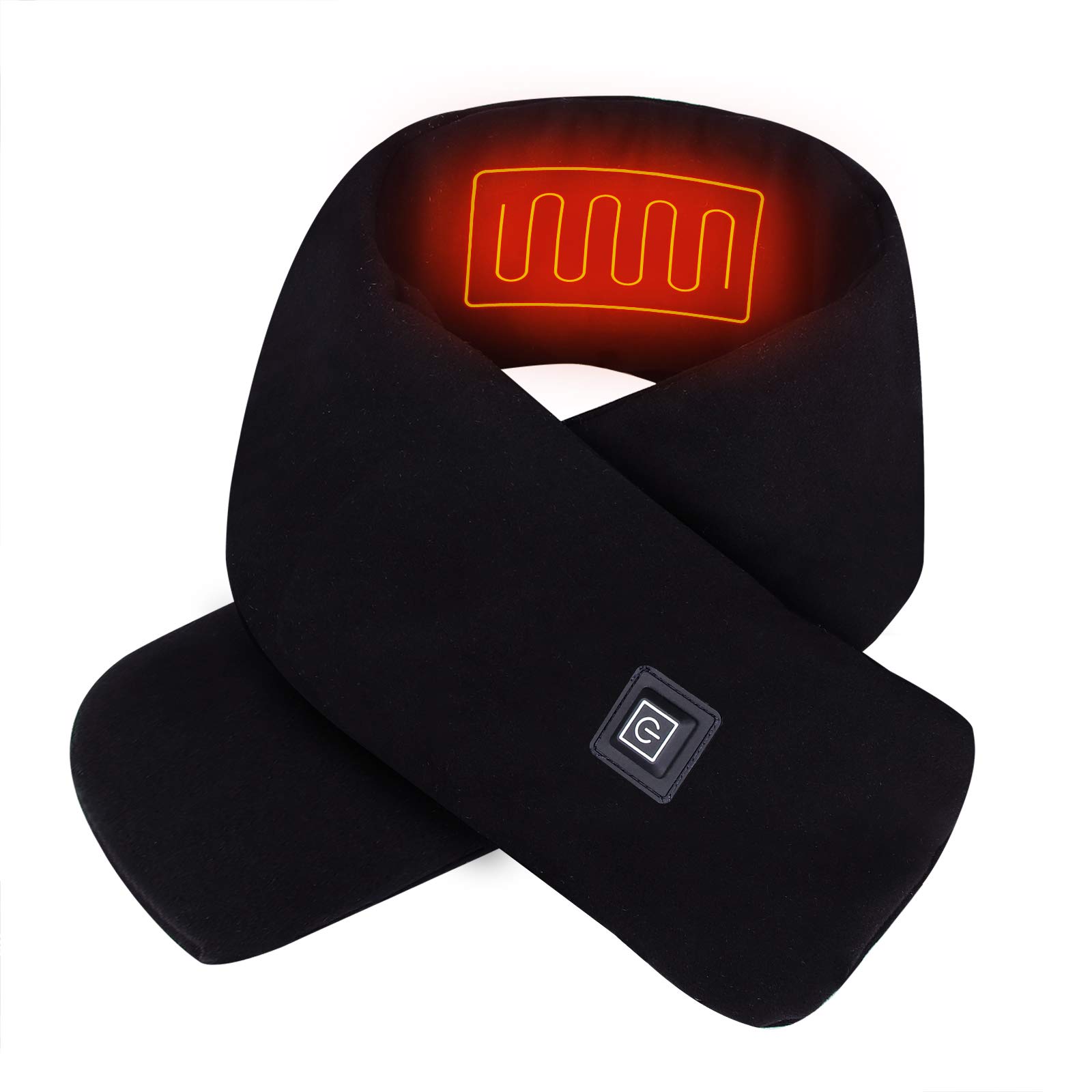 Qdreclod USB Electric Heated Scarf, 3 Heating Levels, Long Scarf, Washable, Soft and Windproof