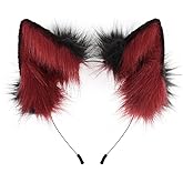 HAOAN Handmade Cat Fox Fur Ears Hairhoop Headwear Anime Party Halloween Costume Headband Hairband