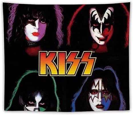 Amazon Co Jp キッス Kiss ロックバンド 5 壁掛けタペストリー リビングルーム 窓カーテン インテリア 部屋 写真背景 壁飾り おしゃれ 新築お祝い 贈り物 ホーム キッチン