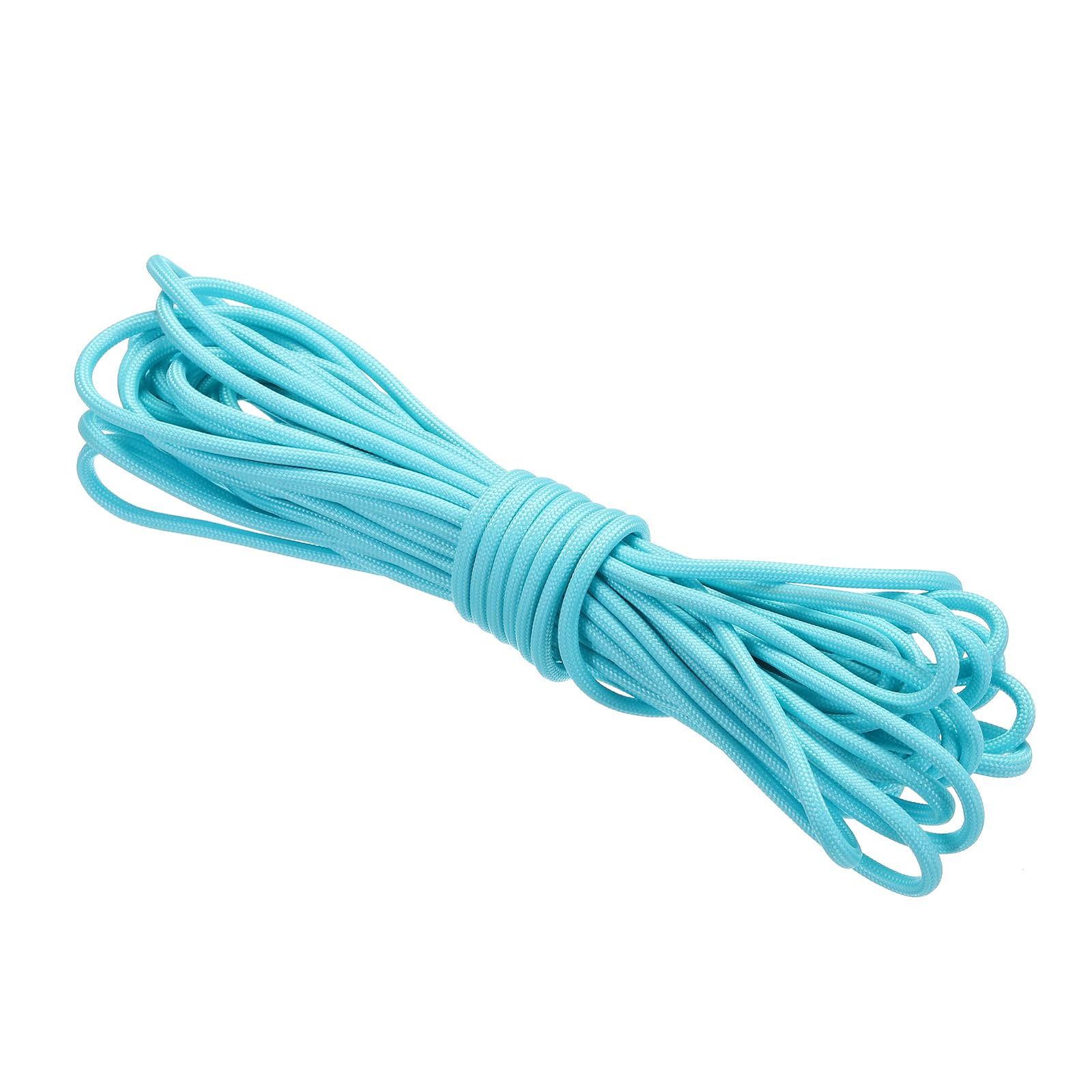 PATIKIL 33 Feet Glow in the Dark Paracord, 4mm Camping Paracord Rope 9-Strand Type 550lb Nano Cord Paracord for Camping Tent Tarp Hiking, Light Blue