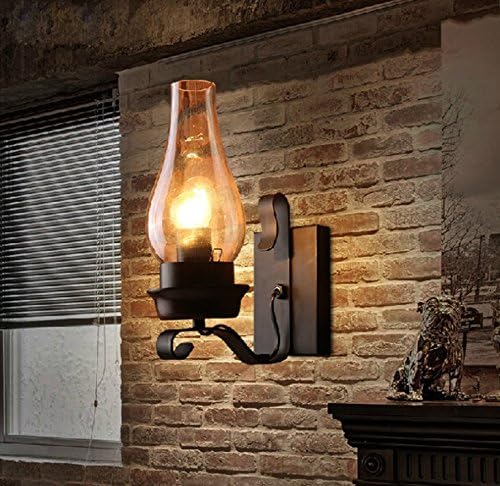 Vintage Industrial RH Loft Iron Metal Rustic Sconce Wall Lamps Aisle Industrial Wind Wall Lights With E27 Socket For House, Bar, Restaurants, Coffee Shop Decoration (Bulbs Not Included)