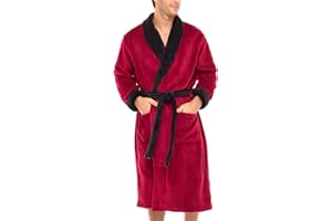 Alexander Del Rossa Mens Robe Plush, Bath Robe for Men, Lightweight Robes, Warm Fleece Bathrobe