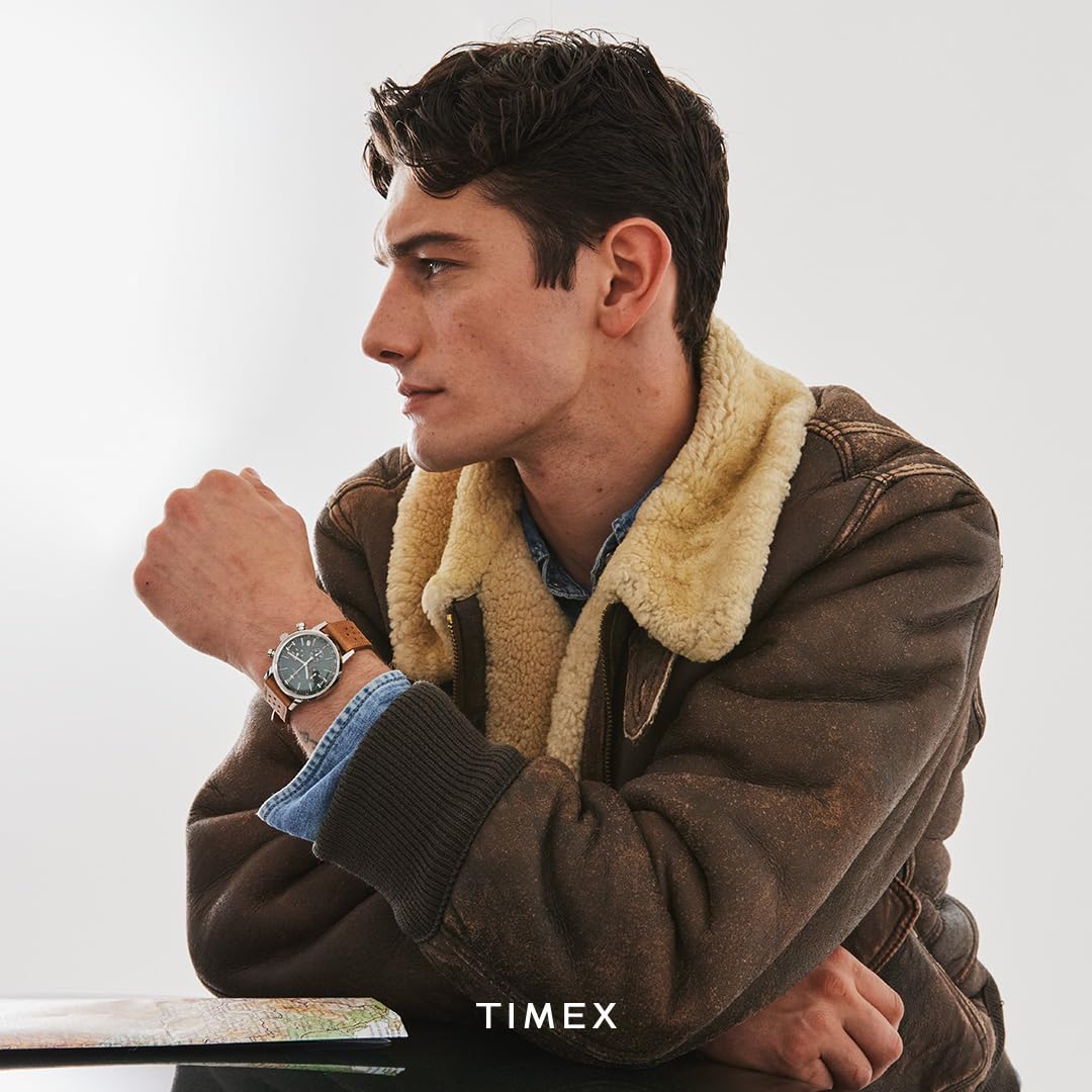 Timex Marlin Chronograph Tachymeter 40mm Men’s Analog Watch | Retro Design | 50M Water Resistance
