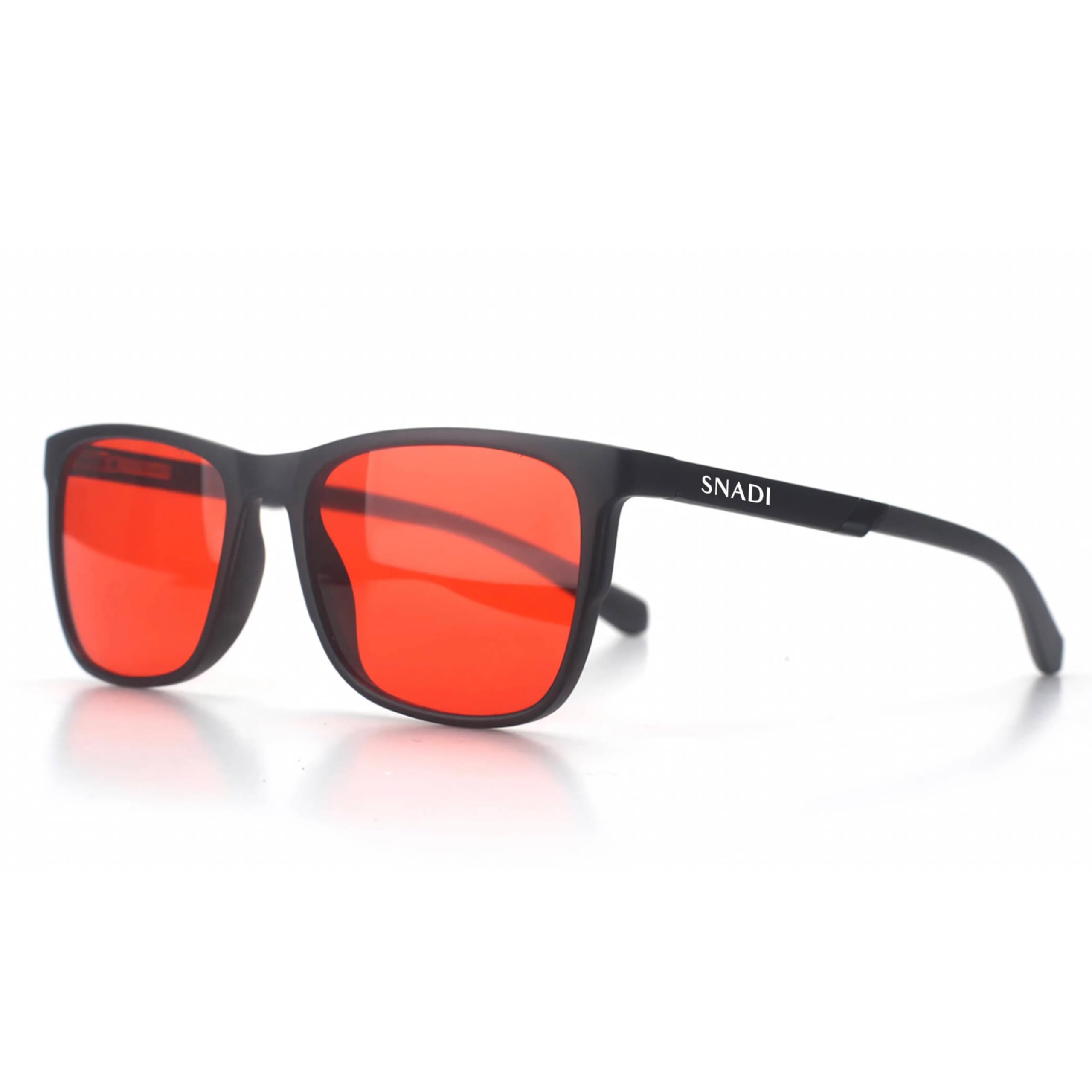 Snadi - NIGHT SHIELD | Blue Light Blocking Glasses (99%) for Better Sleep | Eye Fatigue Reduction | Advanced Screen Protection | Naturally Produces Melatonin | Unisex | Red