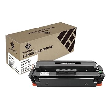 ZOOMTEC CF410X HP 410X Toner kompatibel für HP Color Laserjet Pro M452dn M452nw M452dw M377dw, MFP M477fdn M477fdw M477fnw, 1