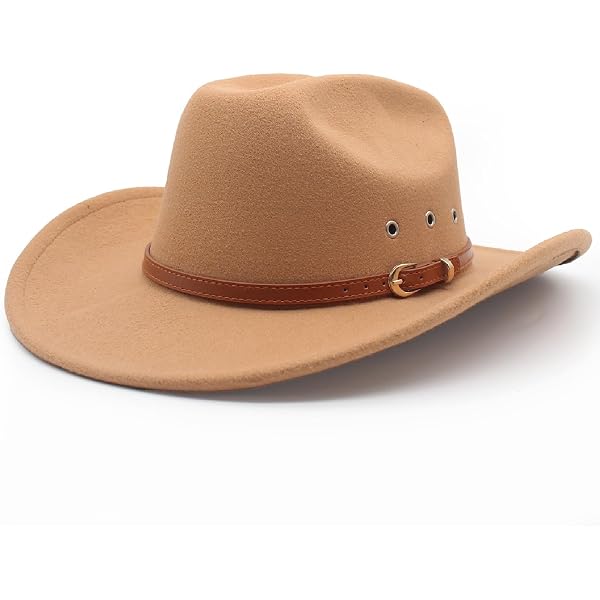 Retro Leather Belt Band Winter Warm Women Men Felt Cap  display picture 1
