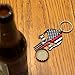 South Creek Trading Co. Thin Red Line Flag Skull Bottle Opener Keychain - Gift for Firefighters, Firemen, Firewomen