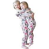 Posh Peanut Girls Pajamas - Soft, Viscose from Bamboo PJs for Kids - Matching, Long Sleeve Toddler Pajamas for Girls