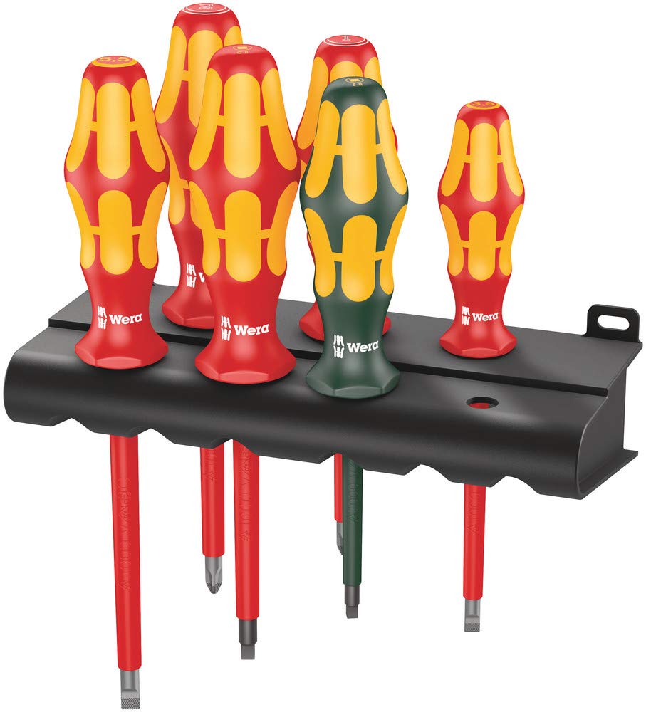 Wera 05347777001 160i/168 i "Kraftform PlusSerie 100" Rack Screwdriver Set - Silver (6-Piece)