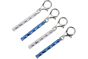 Noopel Whistle for Coaches 4 Pack, Whistle for Teachers with Keychain for Referee Also Whistles for Adults Emergency Survival Hiking Kayak Sports, Lifeguard Whistle for Outdoor Security