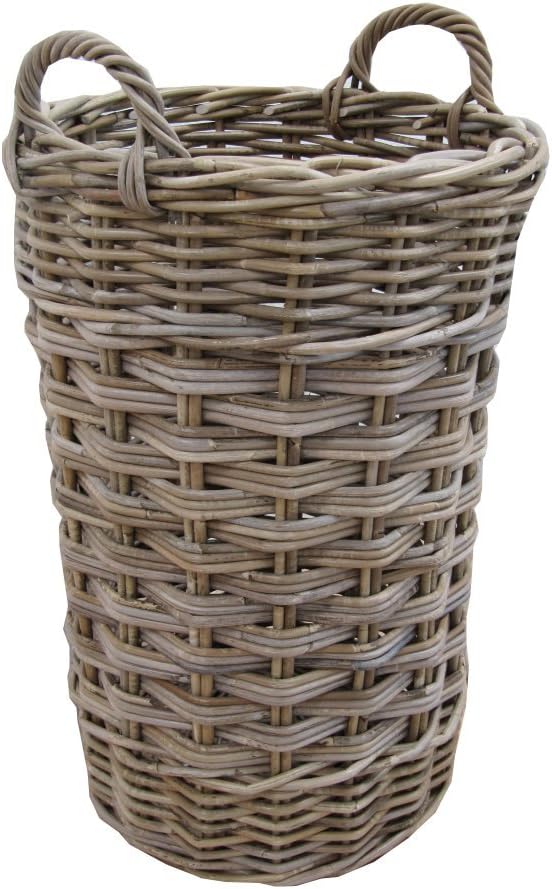 Grey & Buff Rattan Round Wicker Umbrella Stand Basket Small Amazon.co.uk Kitchen & Home