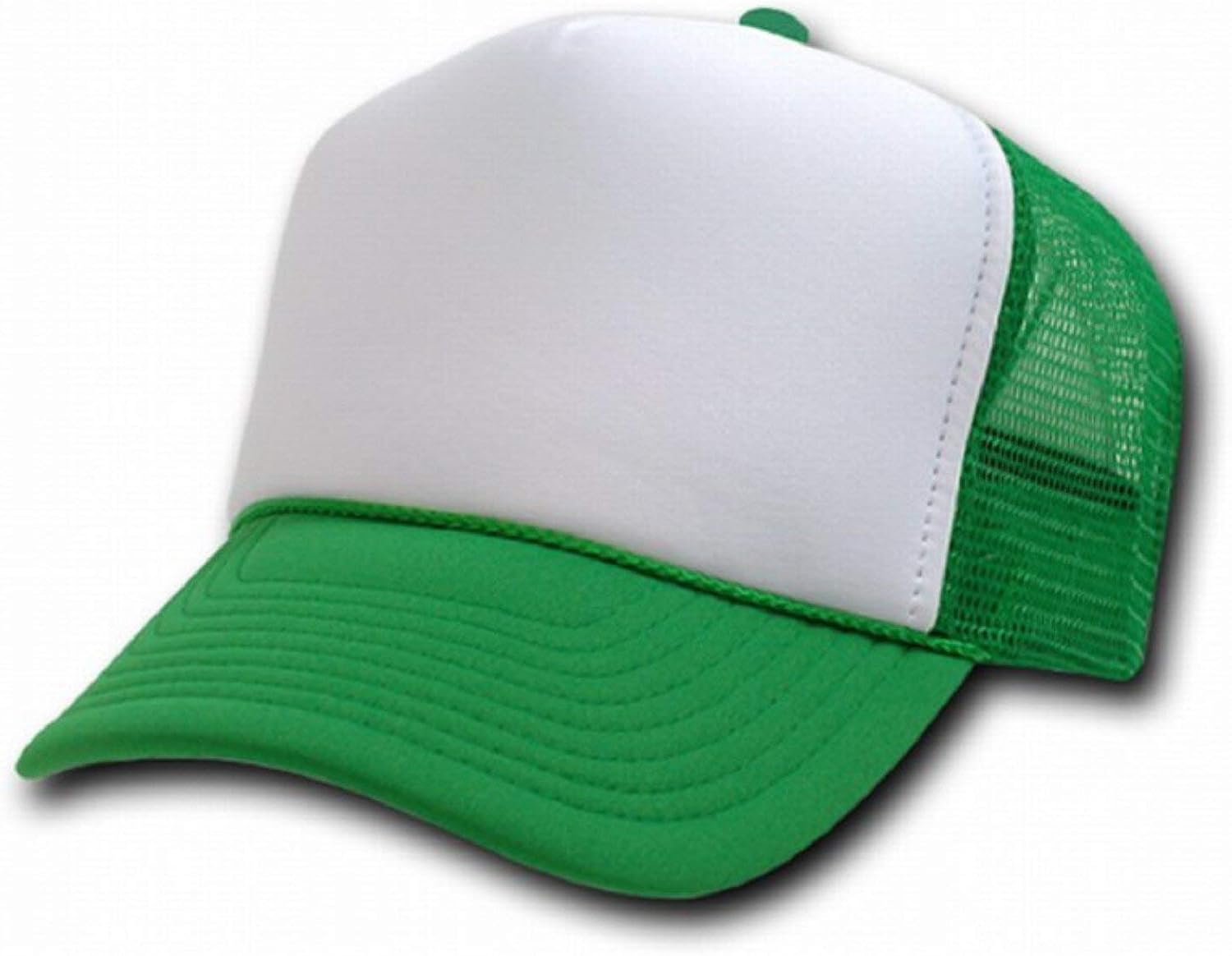 DECKY Two Tone Trucker Mesh Caps Plain Baseball Hat AdjustableKelly