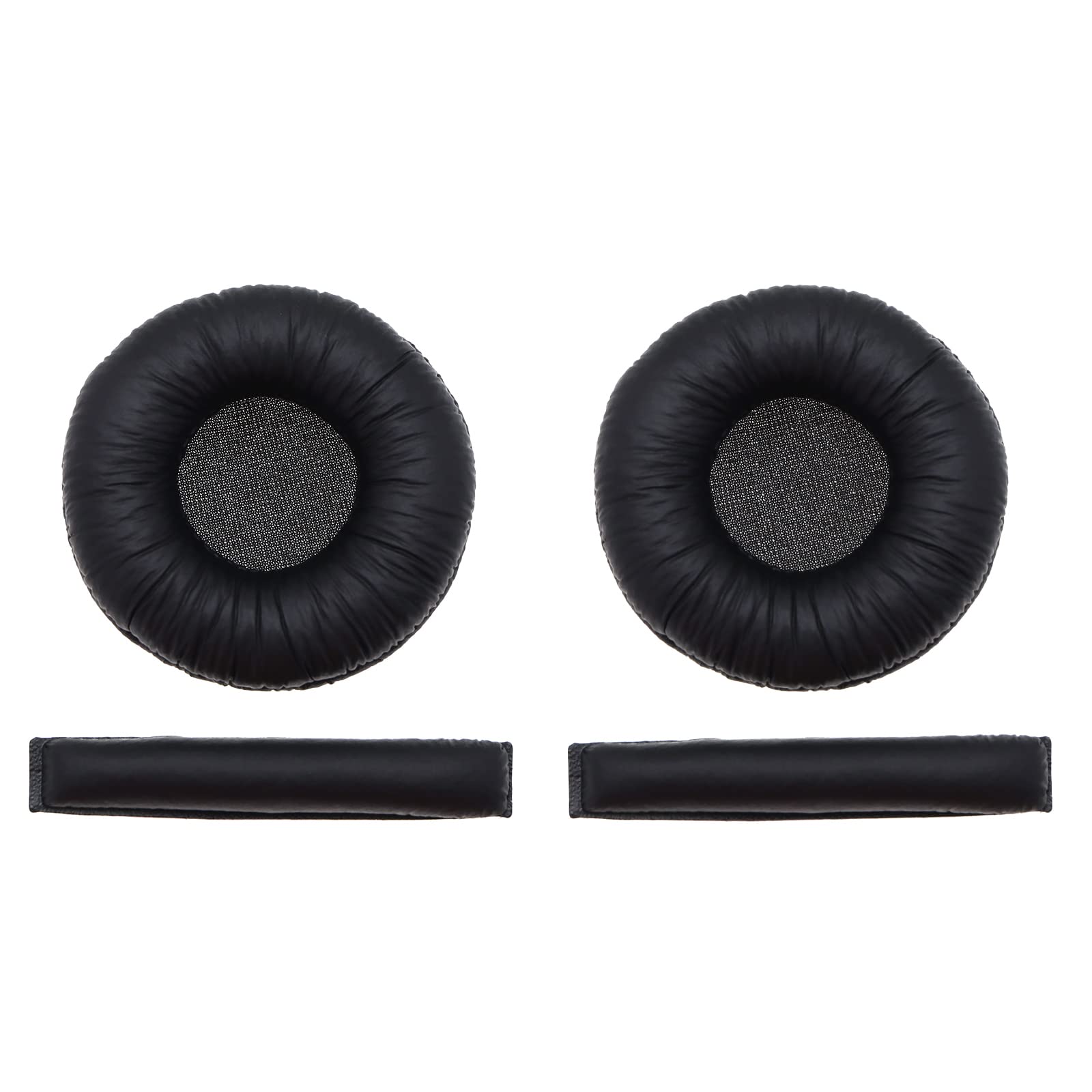 Create idea 1 Pair Earpads & 2PCS Headband Pads Compatible with Sennheiser PX100 PX100-II PX200 PX200-II PXC150 PXC200 Headset Ear Cushions Headphone Repair Parts Black