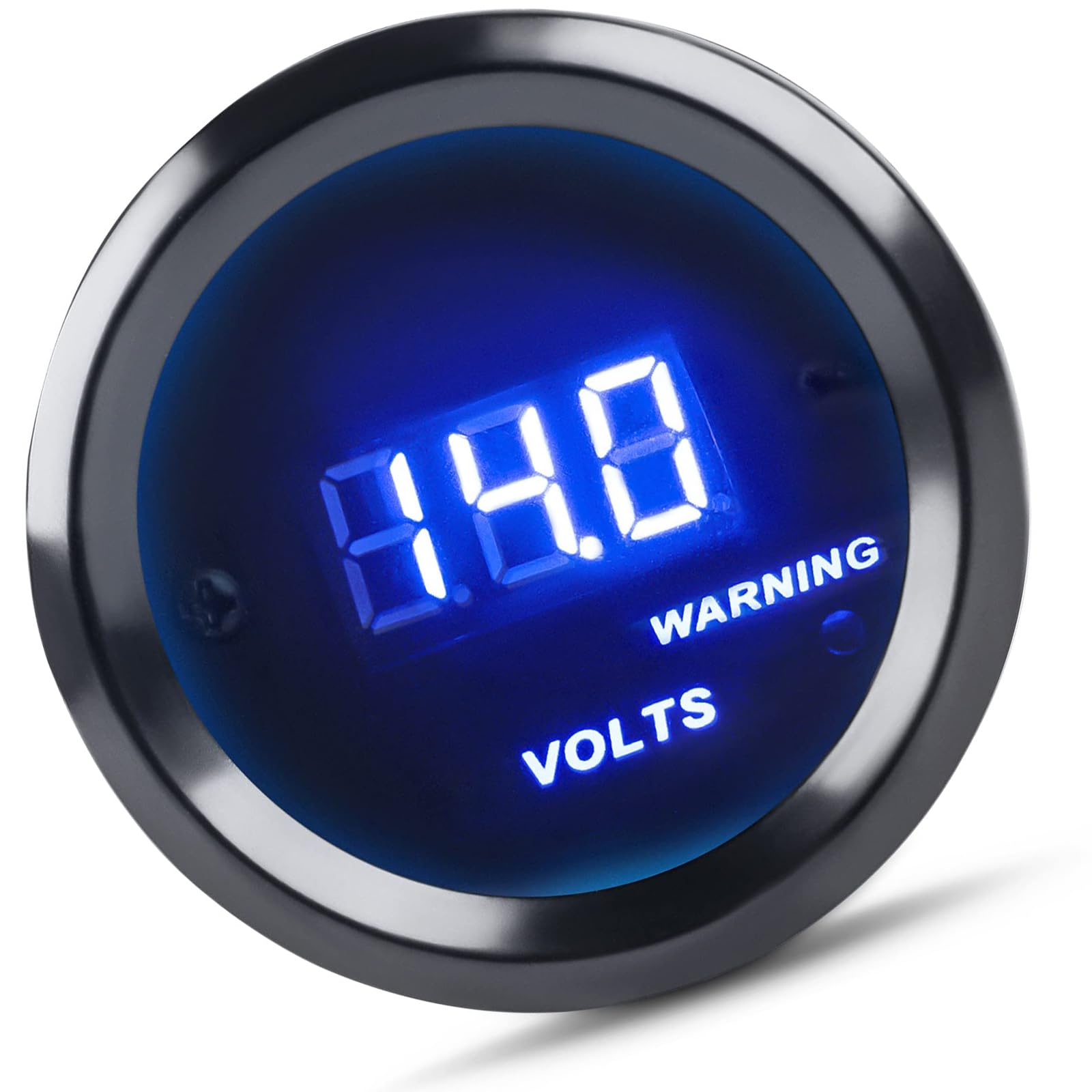 Unifizz DC12V Voltmeter Blue Digital LED Volt Gauge Voltage Meter Kit 2inches 52mm for Car Truck Vehicle Automotive