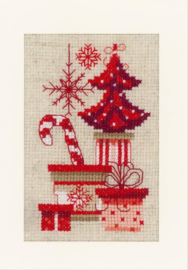 Vervaco Christmas Motif Cards Cross Stitch Kit, Set of 3, Multi-Colour - Image 5