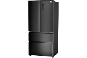 Commercial Cool CCRF1890KB 18.9 Cu. Ft. French Door, 33 Inch Wide 2 Bottom Mount Freezer Drawers Refrigerator, Black