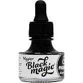 Higgins Black Magic Pigmented Drawing Ink - for Artists and Students - 1 oz. Glass Bottle (HIG44011)