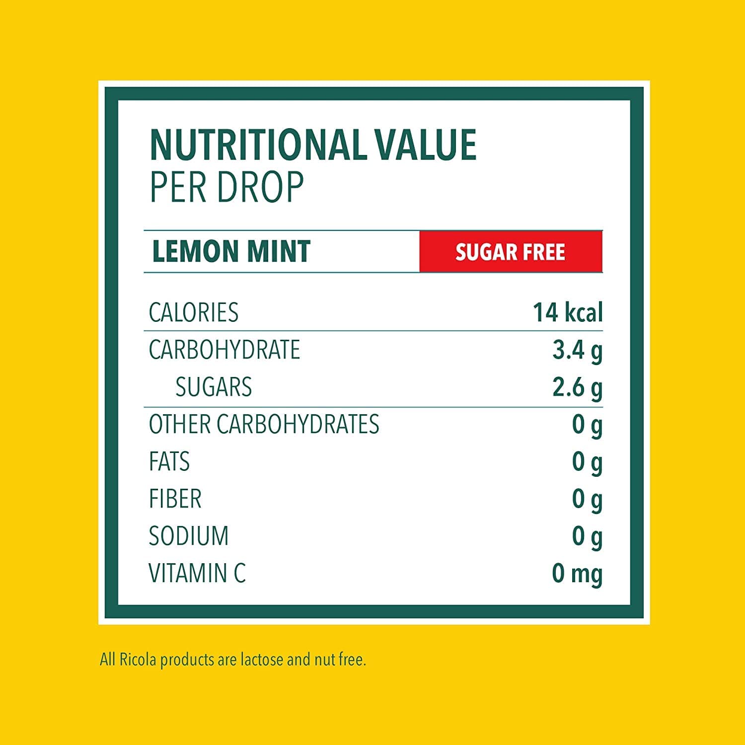 Ricola Sugar Free Herb Throat Drops Lemon Mint 19 Each (Pack of 10)