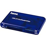 Hama Kartenleser 35-in-1 (Card Reader u.a. SD/SDHC/SDXC, CF Typ I / II, MMC, USB 2.0) blau