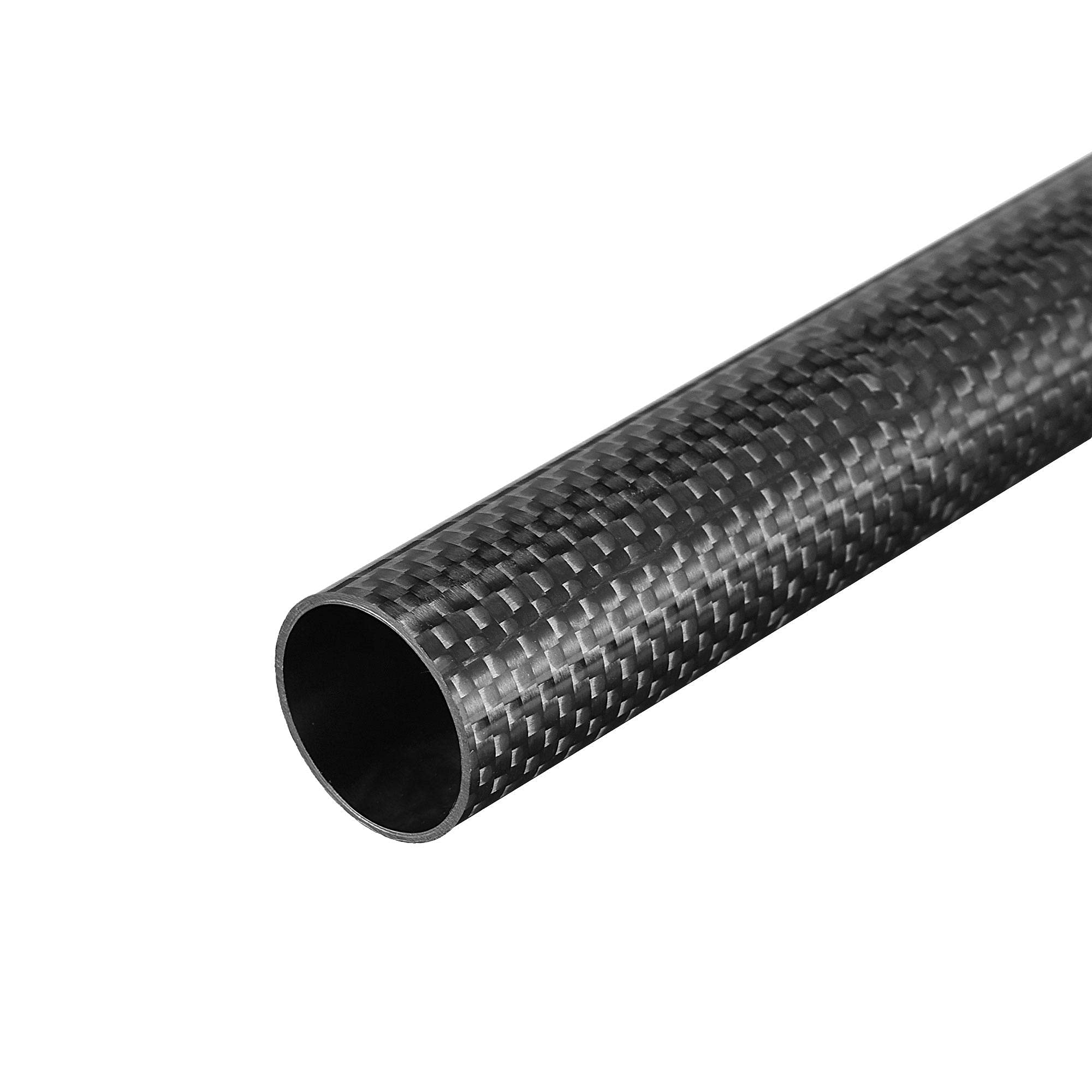 sourcing map Carbon Fiber Tube 22x20x420mm for RC Airplane Quadcopter Black Tube 3K Roll Wrapped Glossy Surface