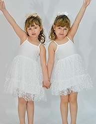 Arshiner Kids Girls Tulle Dress White Tutu Birthday