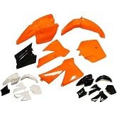 Plastic Fairing Fender Kit for KTM 50 SX 50 Junior 50cc SX (Orange)