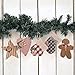 Set of 5 Quilted Homespun Fabric & Burlap Primitive Christmas Ornaments by Jubilee Creative Studio