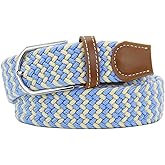 Huyfhksd Mixed Color Woven Stretch Braided Belts for Men and Women Fashion Elastic Belts