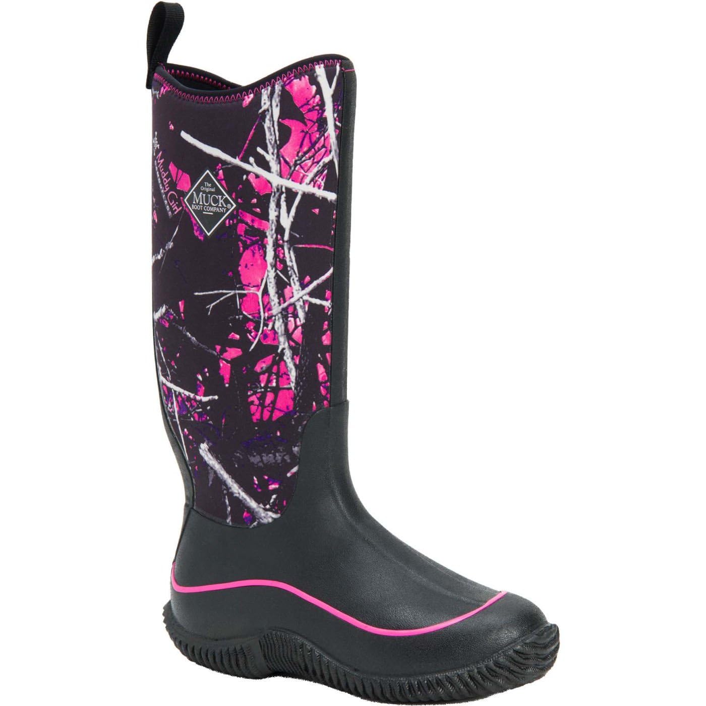 Muck Boots Hale Multi-Season Women’s Rubber Boot, Black/Muddy Girl Camo, 11 M US