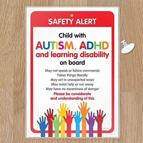 Funky Monkey HouseCar Sign for Autism -DISABILITY ADHD SEN Awareness Sign for Emergency services SAFC3