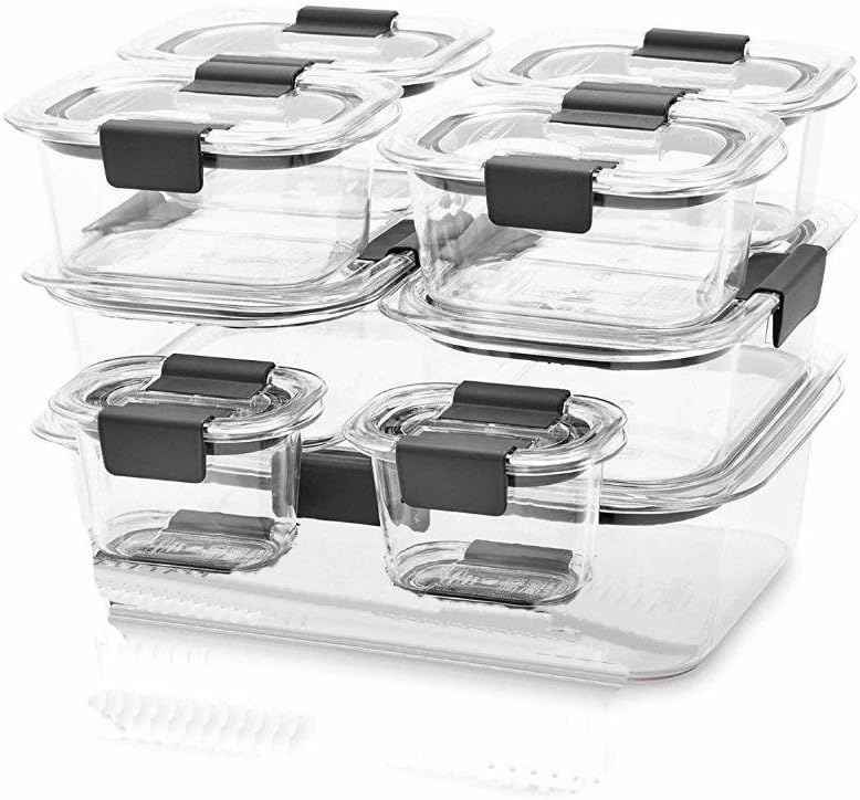 Rubbermaid Brilliance Microwavable Food Storage Container Set, 18Piece