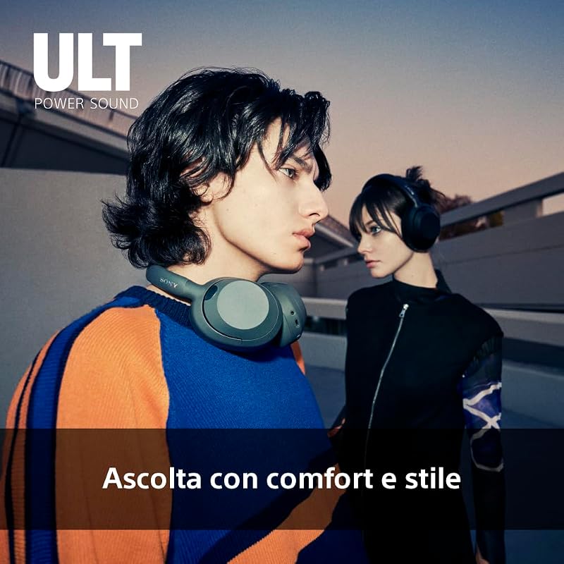 ULT WEAR – Cuffie wireless con noise cancelling, bassi profondi e potenti, stesso processore delle WH-1000XM5, chiamate nitide, batteria fino a 30 ore, compatibili con iOS e Android – Nero