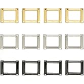Asamuyu 12 Pcs Rectangle Rings Buckle, Rectangle Buckles Strap Connector Bags Loop