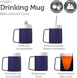 JFA Supplies 1 Handle 165ml Blue Adult Drinking Mug Sippy Non Spill Cup view 3