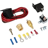 FAERSI 175-185 Degree Electric Cooling Fan Thermostat Kit Temperature Sensor Temperature Switch 40 50 60 AMP Relay Kit