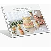 MDTARVF Upgraded Cake Practice Decorating Board Thickened Waterproof, 23 Sheets Icing Piping Nozzles Practice Drawings Cake Decorating Kit Baking Supplies for Beginner Home Baker