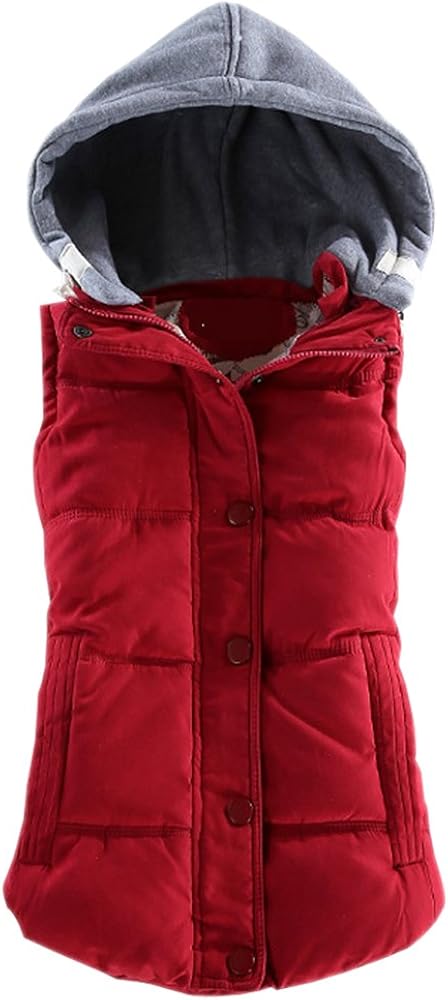 Download ZEVONDA Zip up Hoodie Padded Quilted Vest Girls Women ...