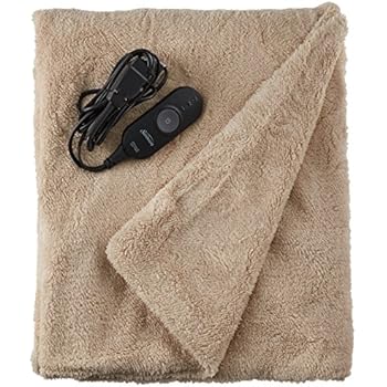 Sunbeam Heated Throw Blanket | LoftTec, 3 Heat Settings, Sand - TSL8TS-R783-31A00
