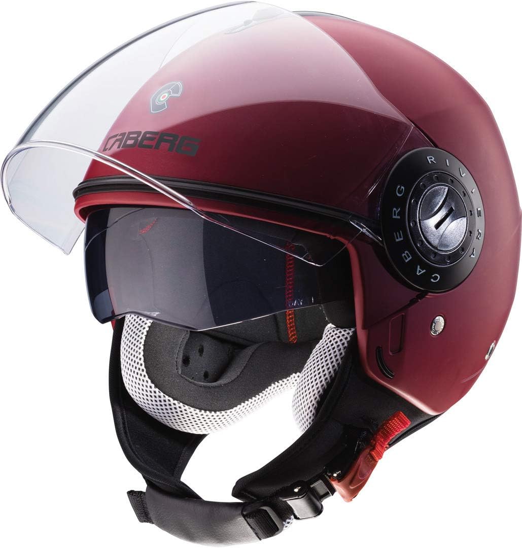 Taille XS Caberg Casque Riviera V3 Mat Rouge Vigne