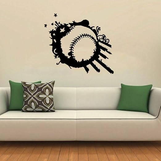 Decoraciones Girla 55Cm * 47.8Cm Etiqueta De La Pared Del Béisbol Del