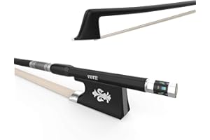 Viotti Carbon Fiber Violin Bow, Hand Crafted by Professional Violin & Bow Makers, Strong, Stiff & Well Balanced, Made with Mongolian Horse Hair, For Violinists & Fiddlers of All Skill Levels