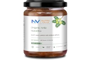 Nutravilla Organic Amla Murabba | Dry And Natural Awla Murrabba | Contain Vitamin C & Antioxidants | Immunity Booster | 450 Gram Jar