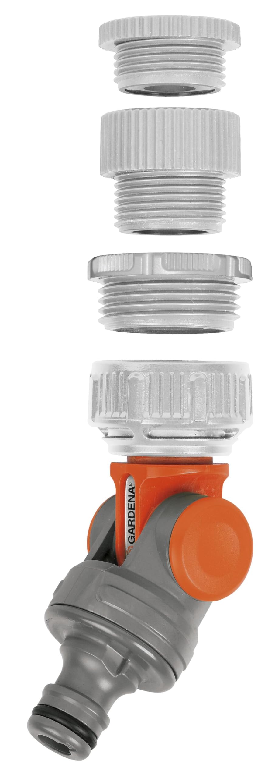 Gardena Angled Rotating Swivel Garden Tap Connector Adaptor 1" / 3/4" inch BSP