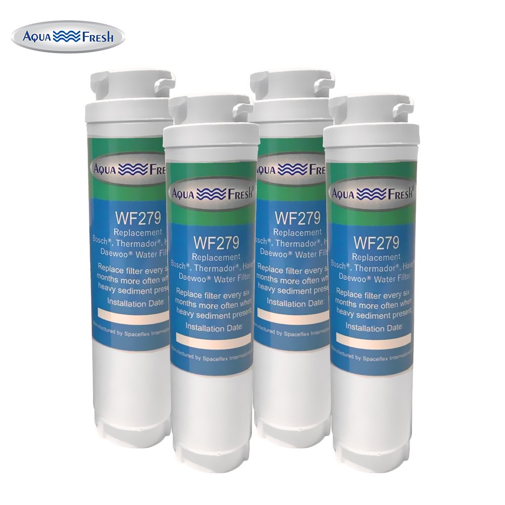Aquafresh WF279 Replacement for Bosch 644845 Ultra Clarity, Haier 0060820860, Miele KWF1000 Refrigerator Water Filter (4 Pack)
