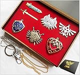 The Legend of Zelda Triforce Hylian Shield & Master Sword Keychain/necklace/ornament Collection (Light gray)