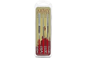 The Army Painter Miniature and Model Files - 3-Piece Diamond Small Metal File Set of Round File, Flat File and Triangular Met