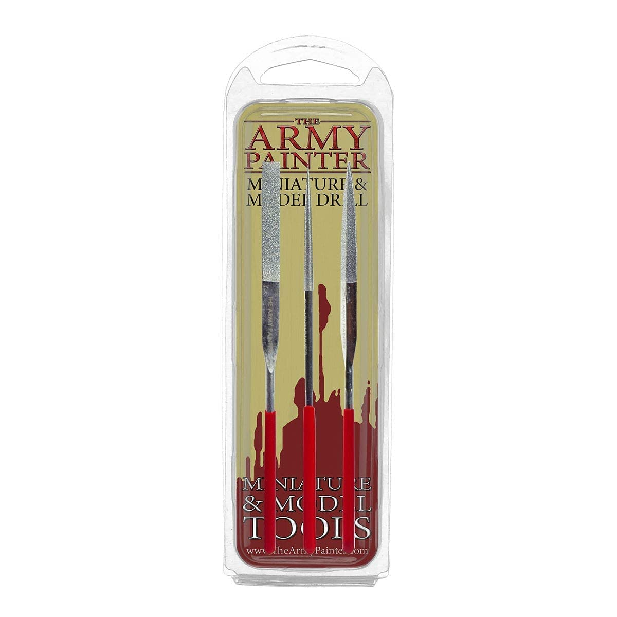 The Army Painter, Miniature and Model Files, Set of 3, Round, Diamond & Flat File and Triangle Metal File for Plastic, Resin and Metal for Role Play, Model Painting