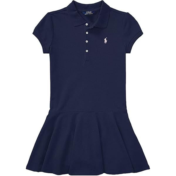 ワンピース Scalloped Polo Dress / navy Msize It's All A Game Navy Blue Scalloped Dress – Shop the Mint