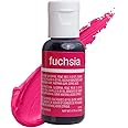 Chefmaster Fuschsia Liqua-Gel® Food Coloring | Vibrant Color | Professional-Grade Dye for Icing, Frosting, Fondant | Baking & Decorating | Fade-Resistant | Easy-to-Use | Made in USA | 0.70 oz