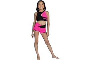 Danz N Motion Dance Conventionwear for Girls Lulu Top 25300C 2 Tone Crop Tank